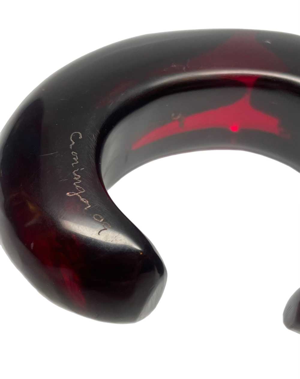 Cara Croninger Hand Poured Red & Black Bracelet - image 3