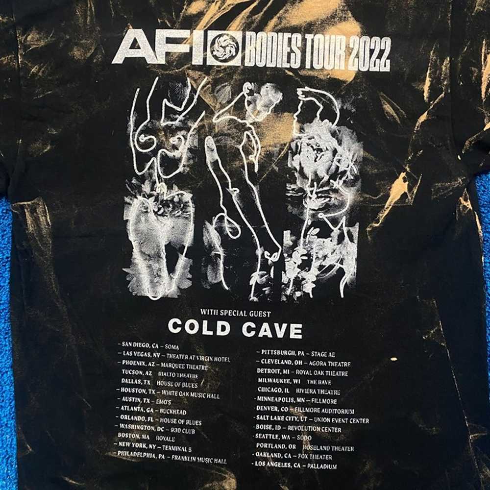 AFI Rock Tour Bleach Dye T-shirt Size Small - image 4