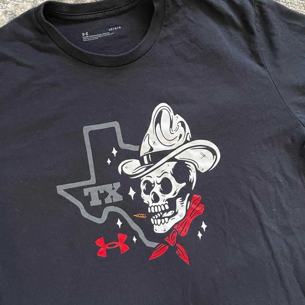 Lot of 2 UnderArmour TX Cowboy Skull  Tee & Polo … - image 3