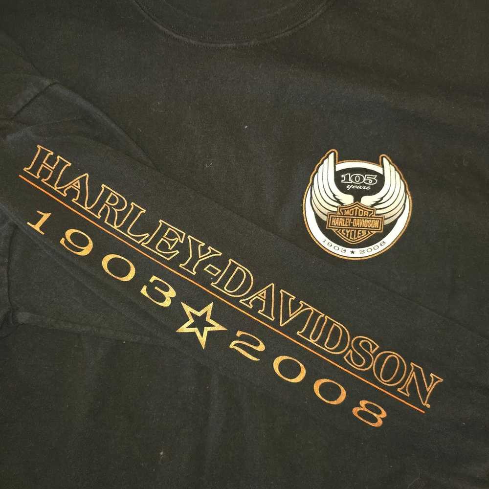 Harley Davidson 105 Years Shirt Mens 3XL Black Lo… - image 4