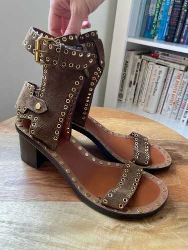 Isabel Marant Jaeryn studded sandals in brown sued