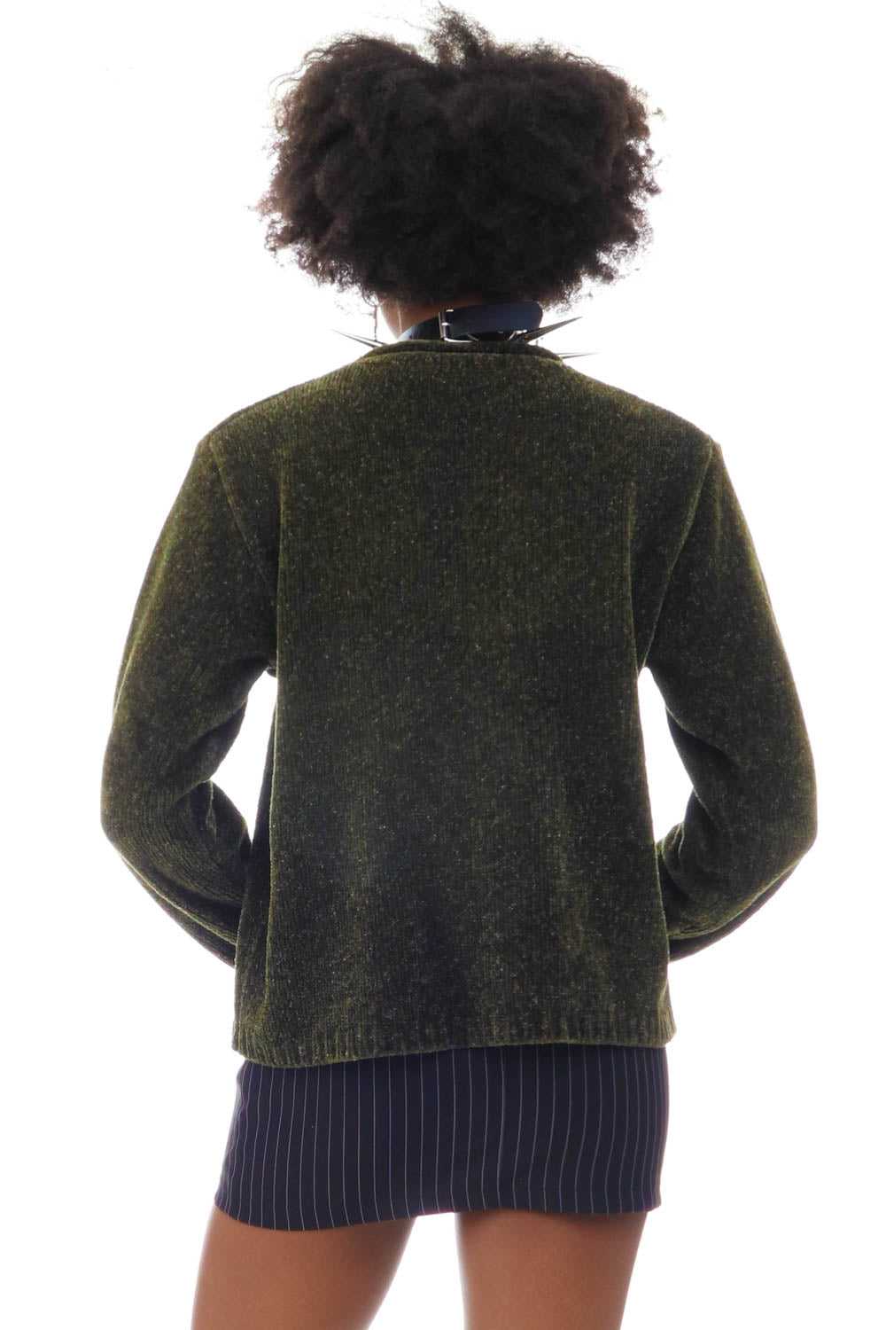 Vintage 90's Fuzzy Green Sweater - S/M - image 5