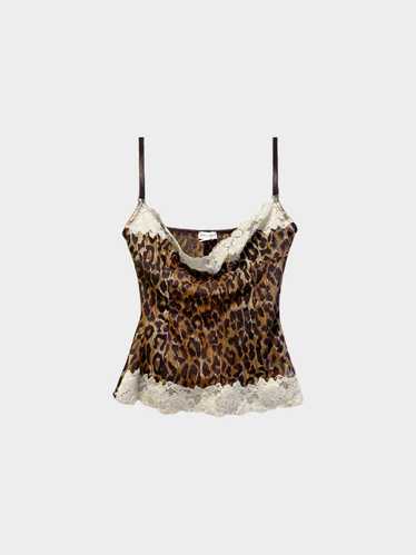 Dolce and Gabbana 2000s Leopard Lace Top