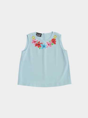 Moschino Boutique 2010s Floral Printed Summer Blou