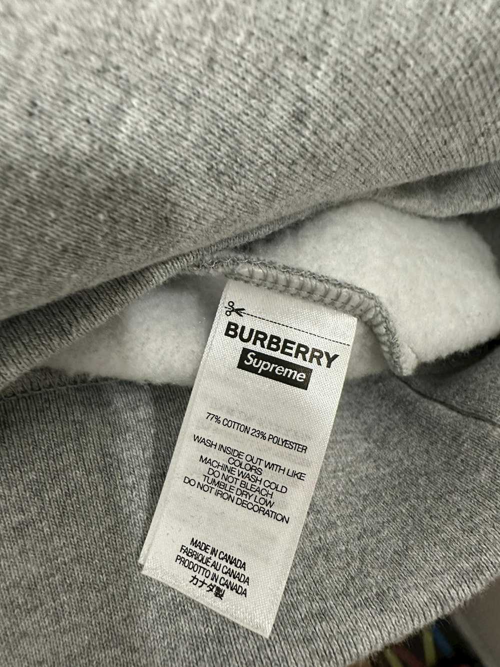 Burberry × Supreme Supreme X Burberry GREY HOODIE - image 7