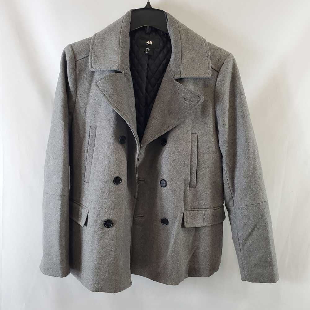 H&M Women Grey Blazer Jacket 40R - image 1
