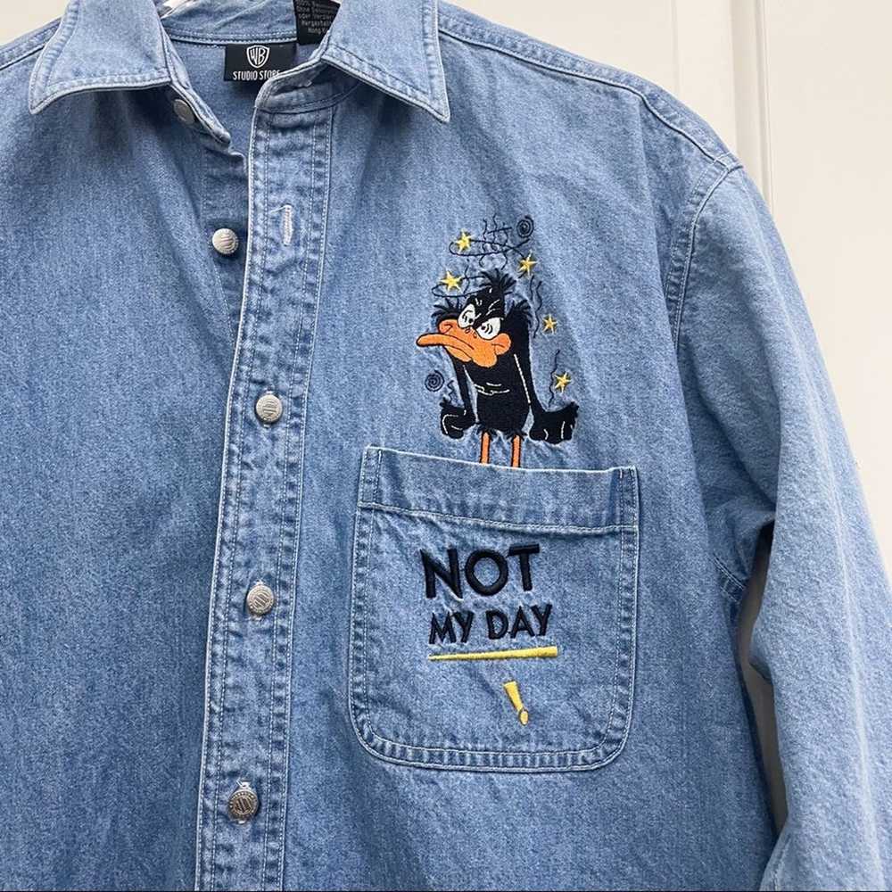 Vintage Warner Bros Daffy Duck Chambray - image 2