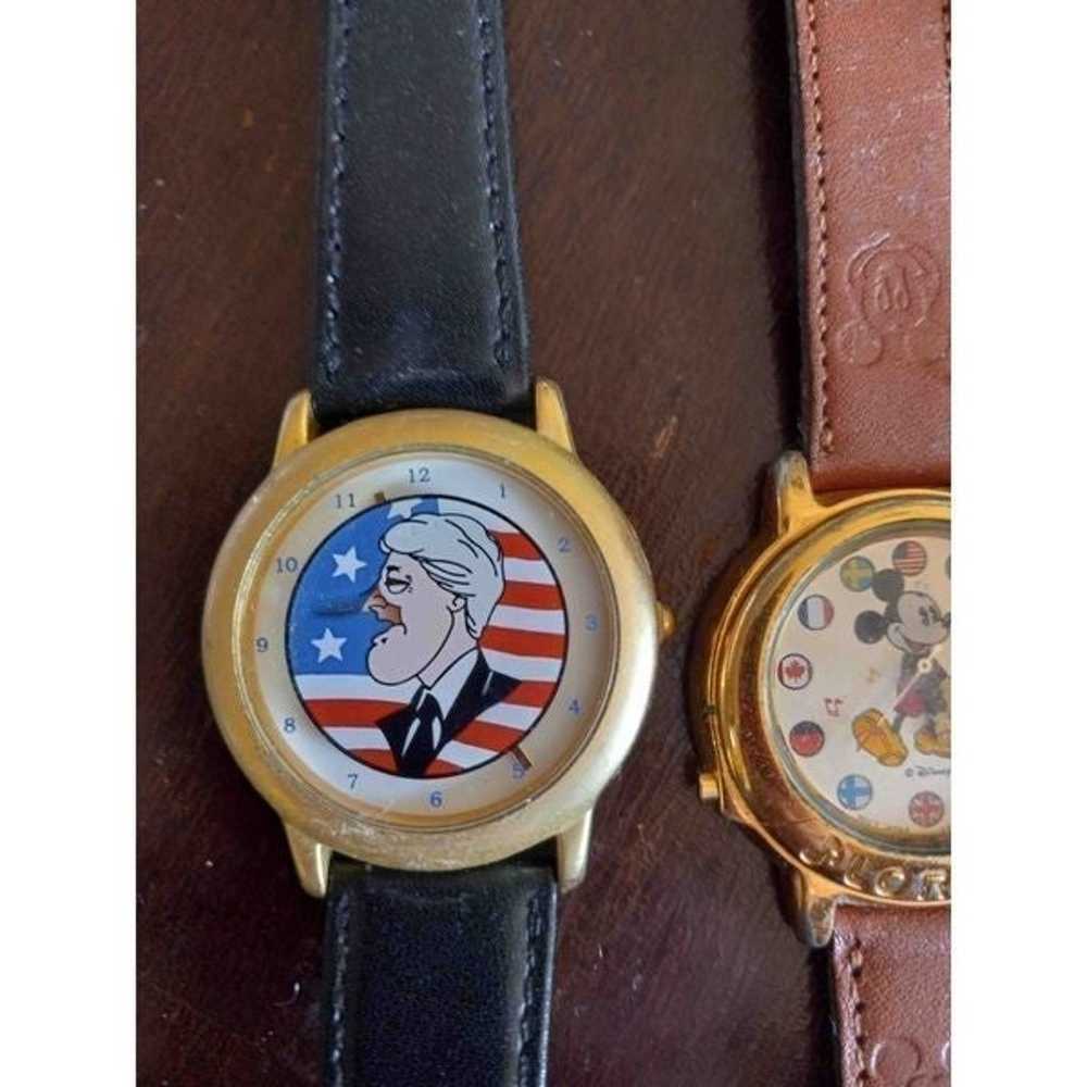 4 vintage watches Bill Clinton Mickey Mouse Anne … - image 2