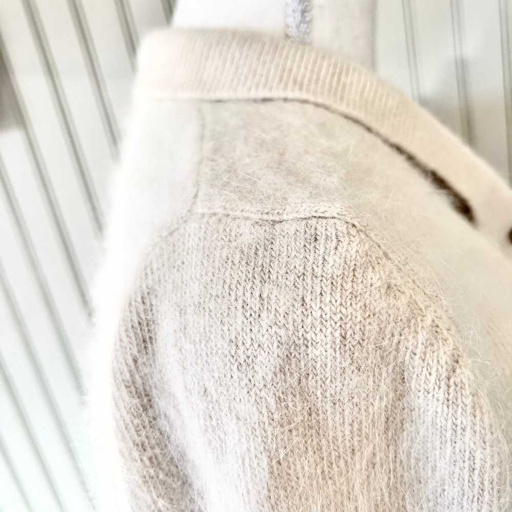 Humming Bird Angora Cream Front Detail Sweater - image 7