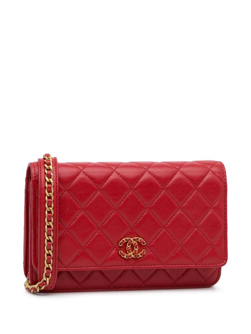 CHANEL Pre-Owned 2019 quilted wallet on chain - R… - image 3