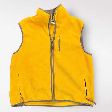 Women’s Vintage OLD NAVY Yellow Fleece Tech Vest … - image 1