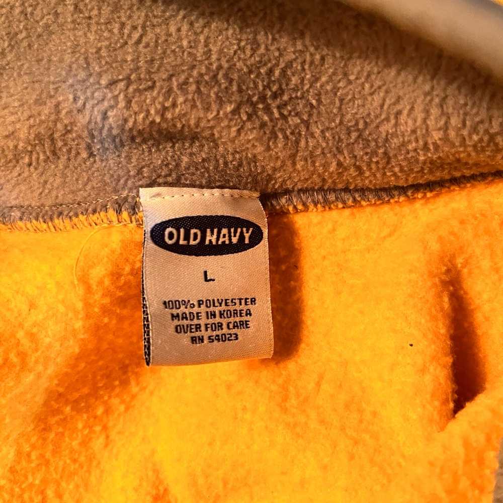 Women’s Vintage OLD NAVY Yellow Fleece Tech Vest … - image 3