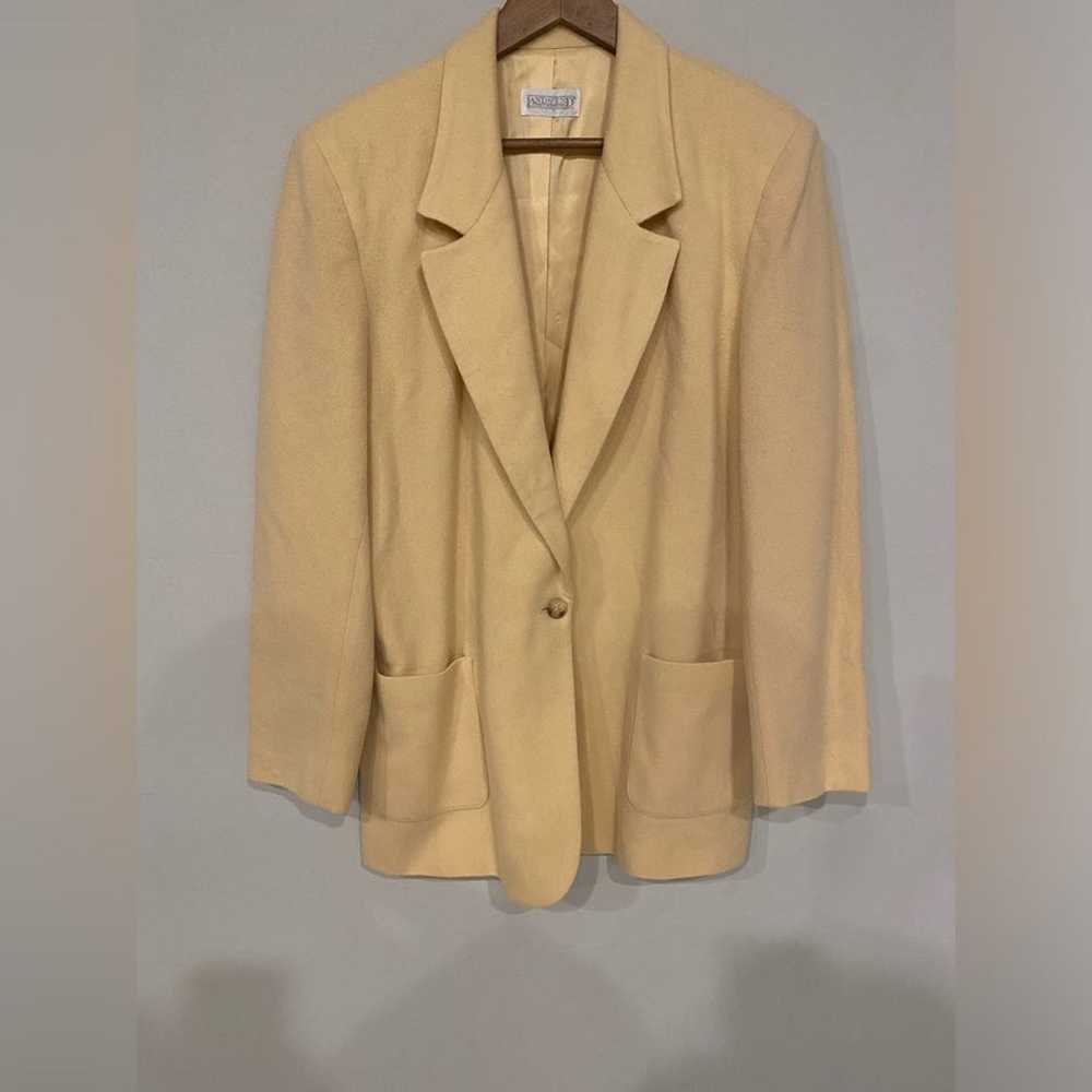 LandsEnd - Light Yellow Wool Blazer - image 12