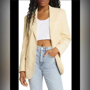 LandsEnd - Light Yellow Wool Blazer - image 1