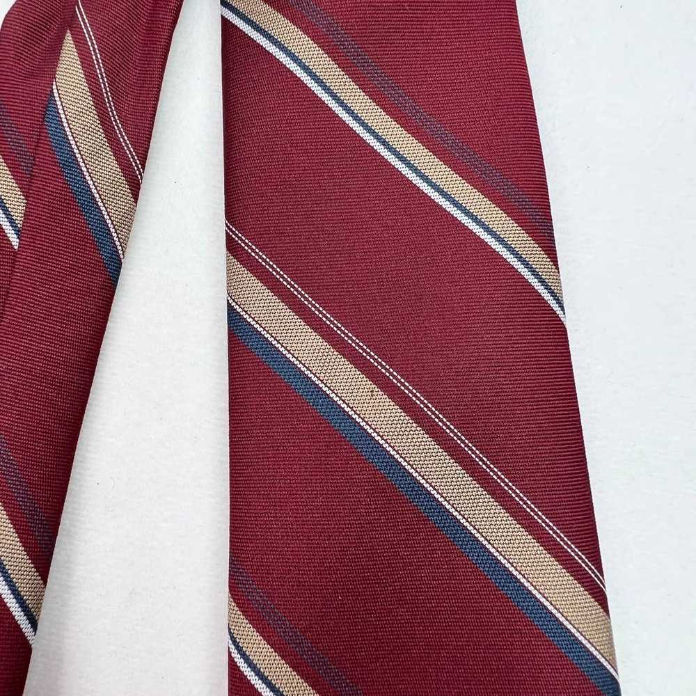 Vintage Christian Dior Red Striped Tie - image 5