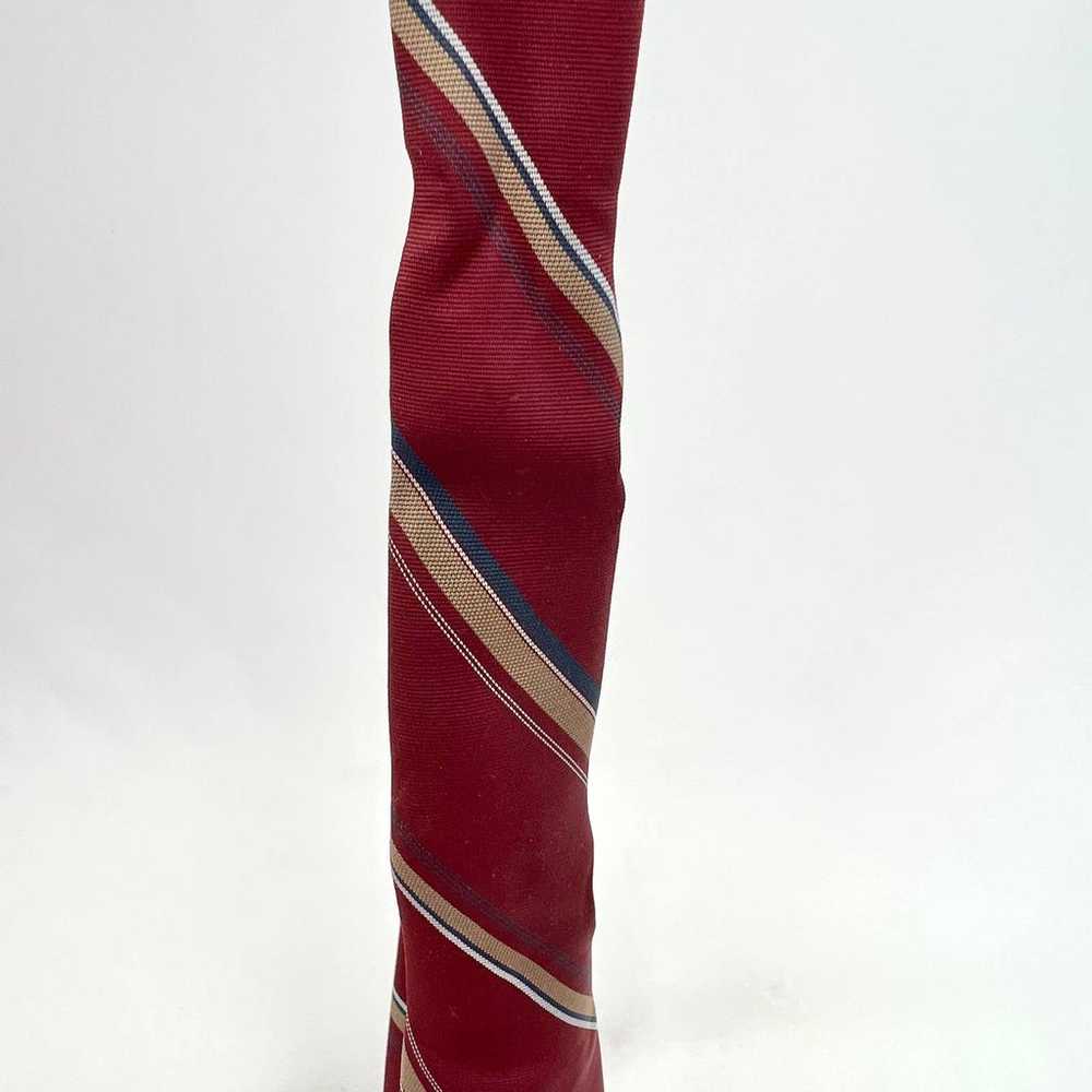 Vintage Christian Dior Red Striped Tie - image 6