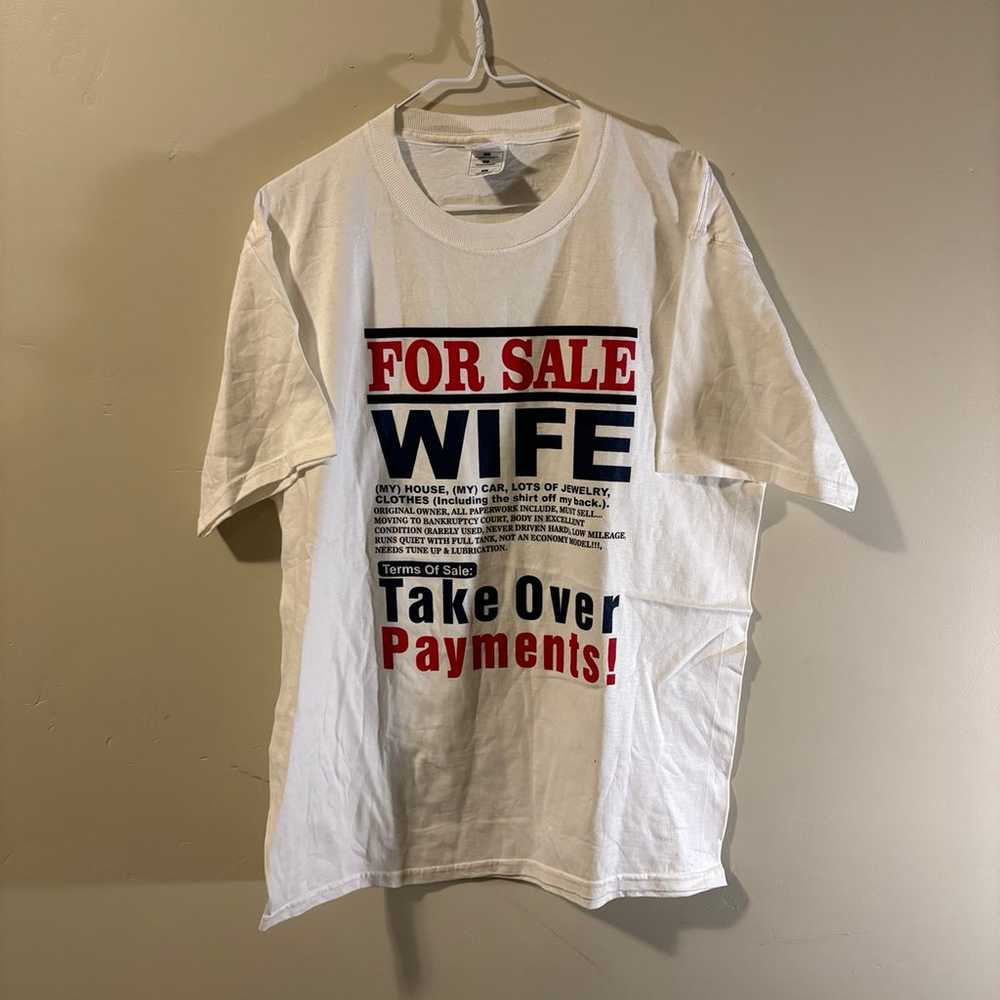 Vintage 1990s Funny Wife Graphic T-Shirt - image 1