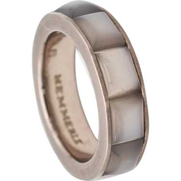 Hemmerle Munich Band Ring In 18Kt White Gold With 