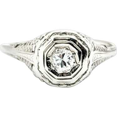 Antique Art Deco 18k Antique .20ct Diamond Ring