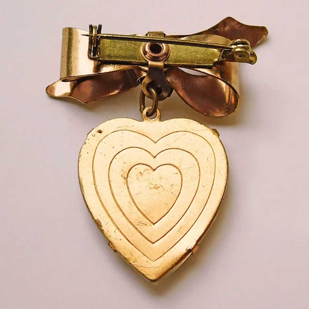 Lucky FOUR LEAF CLOVER Shamrock Vintage Heart Dan… - image 2