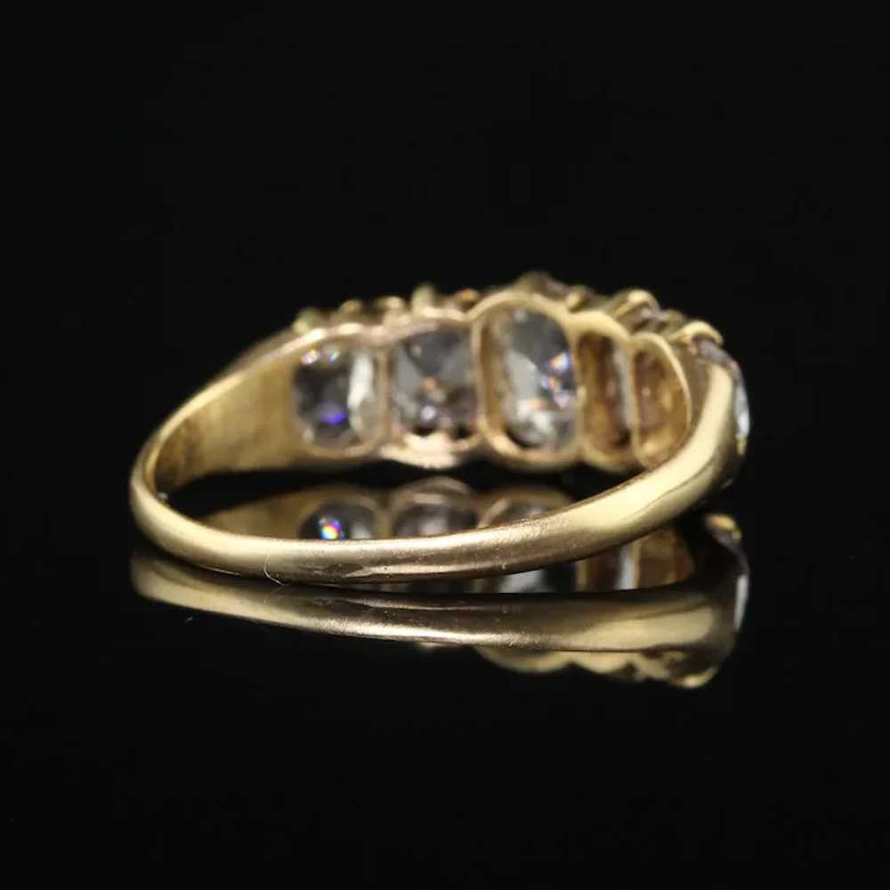 Antique Victorian 18K Yellow Gold Old Mine Cut Di… - image 5