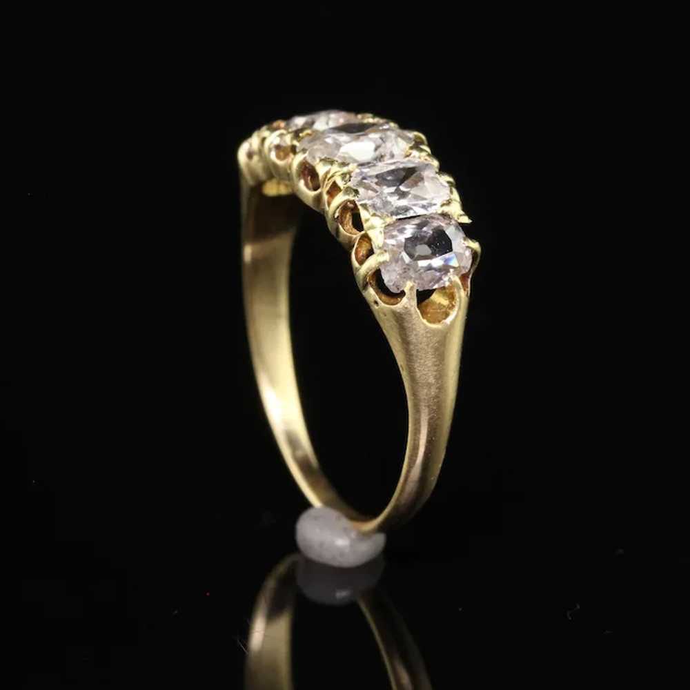 Antique Victorian 18K Yellow Gold Old Mine Cut Di… - image 6