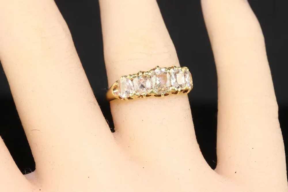 Antique Victorian 18K Yellow Gold Old Mine Cut Di… - image 7