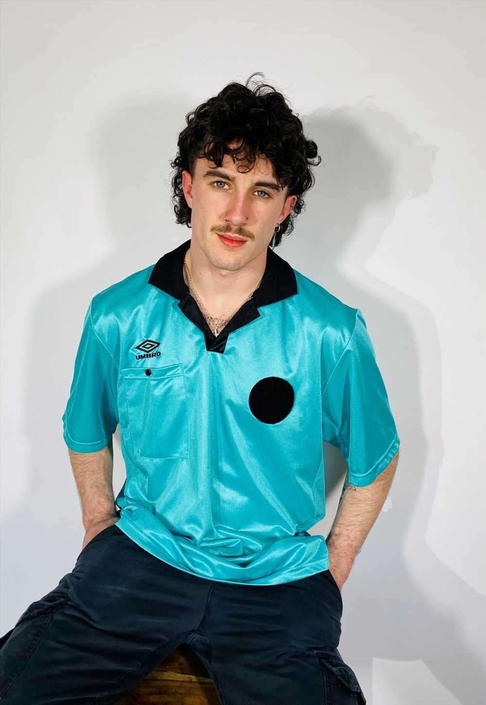 Vintage Size XXL Umbro Referee Polo Shirt In Green - image 4