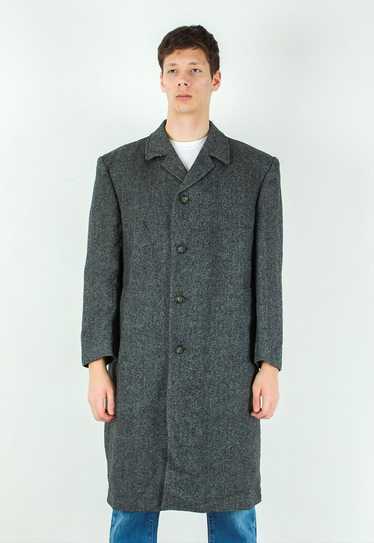 UK 42 US Wool Trench Long Jacket Over Coat Mac Wa… - image 1