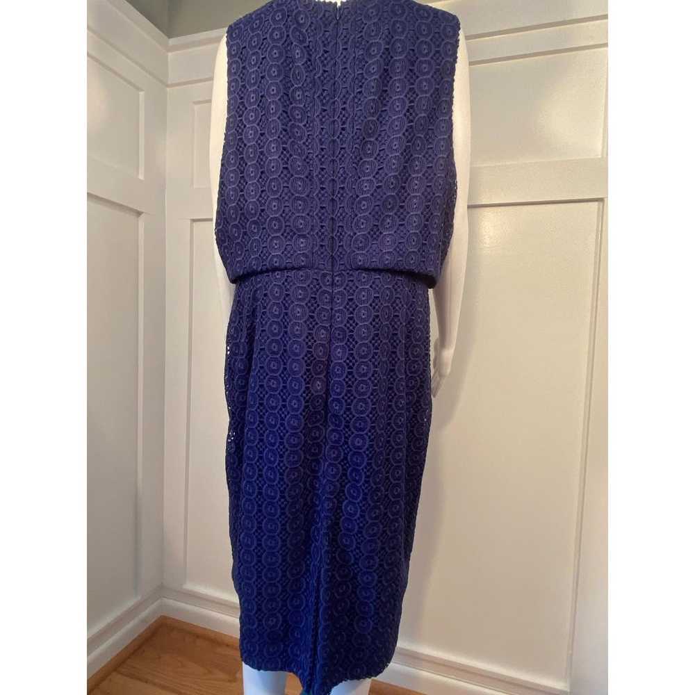 J.Crew Crocheted Cocktail Dress Blue Women's Size… - image 10