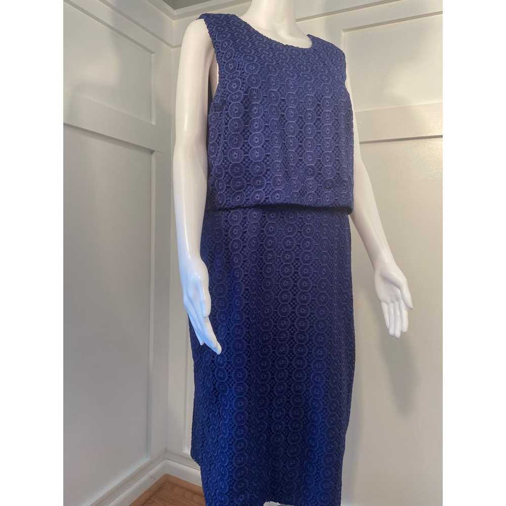 J.Crew Crocheted Cocktail Dress Blue Women's Size… - image 3