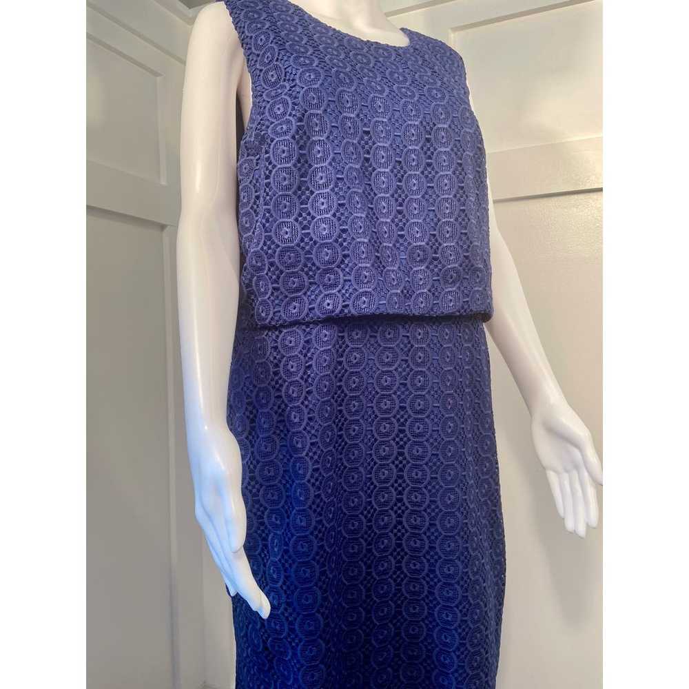 J.Crew Crocheted Cocktail Dress Blue Women's Size… - image 4