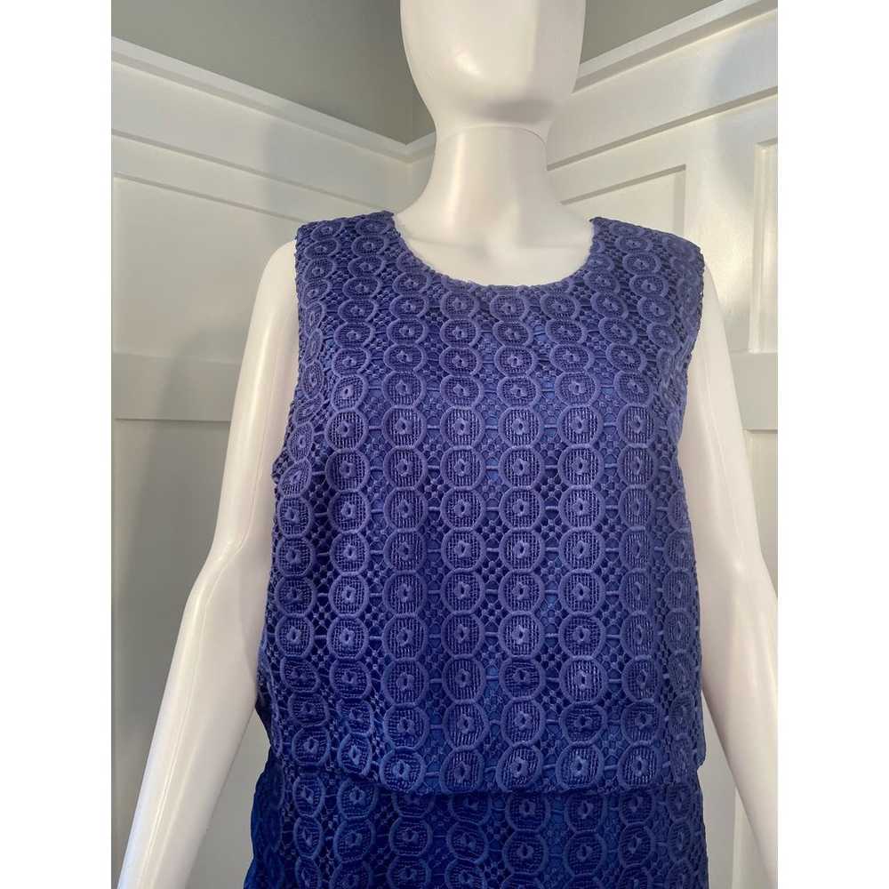 J.Crew Crocheted Cocktail Dress Blue Women's Size… - image 5