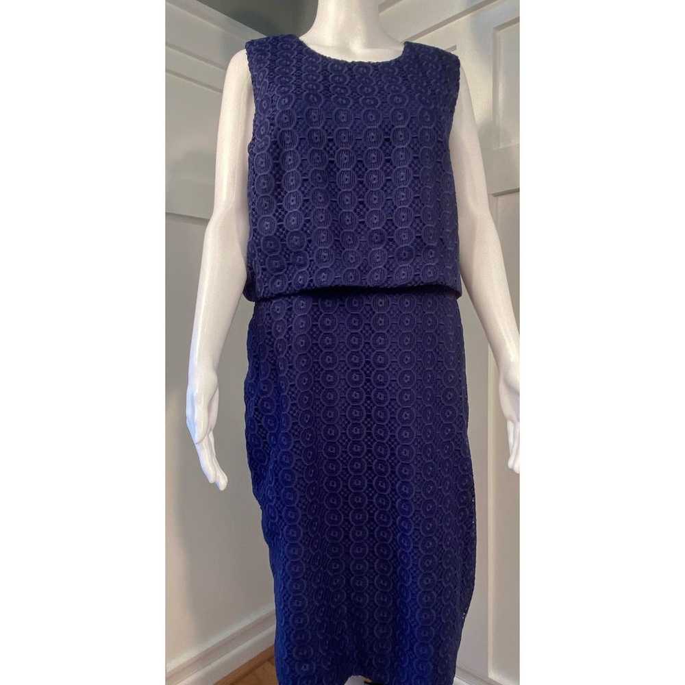 J.Crew Crocheted Cocktail Dress Blue Women's Size… - image 6