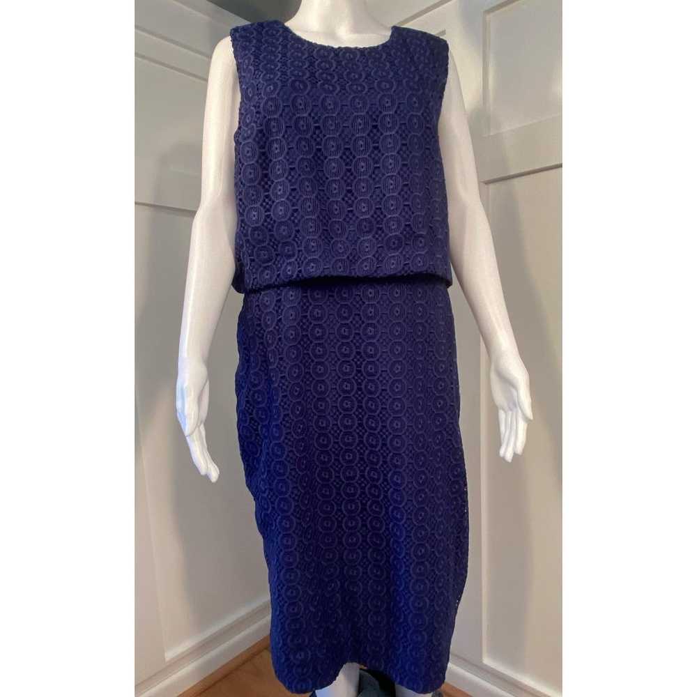 J.Crew Crocheted Cocktail Dress Blue Women's Size… - image 7