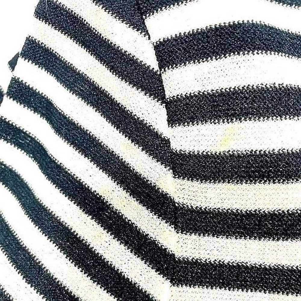 Pencil Dress Black White Stripe S Leslie Fay 60s … - image 5