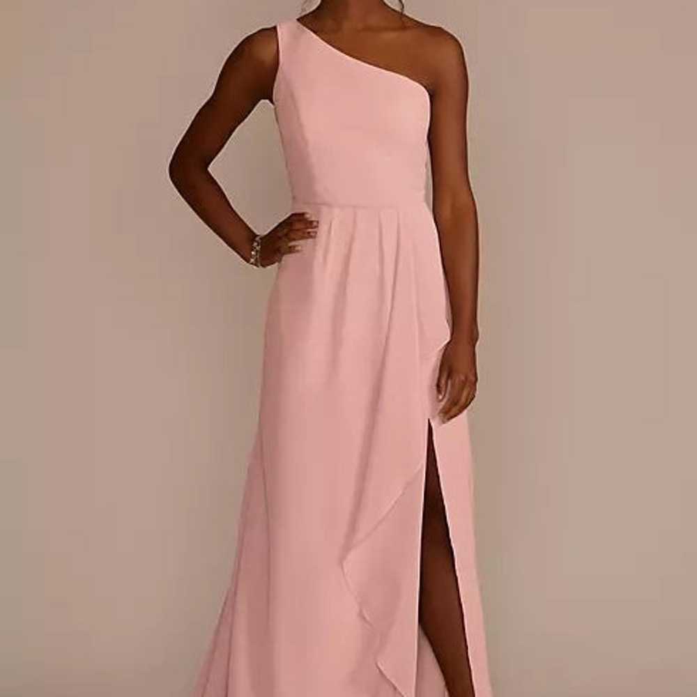David’s Bridal Blush Pink Bridesmaid Dress - image 2