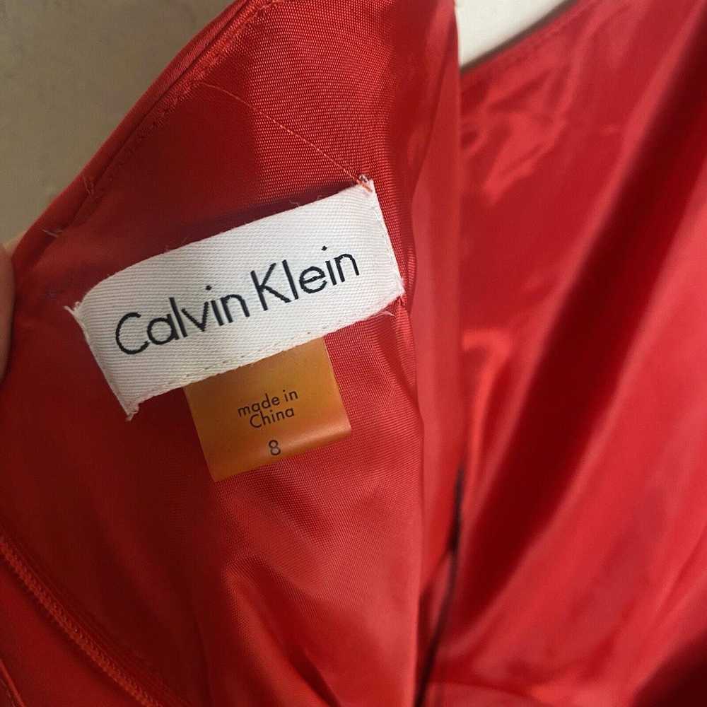 Calvin Klein Red Satin Halter Long Formal Maxi Ev… - image 12
