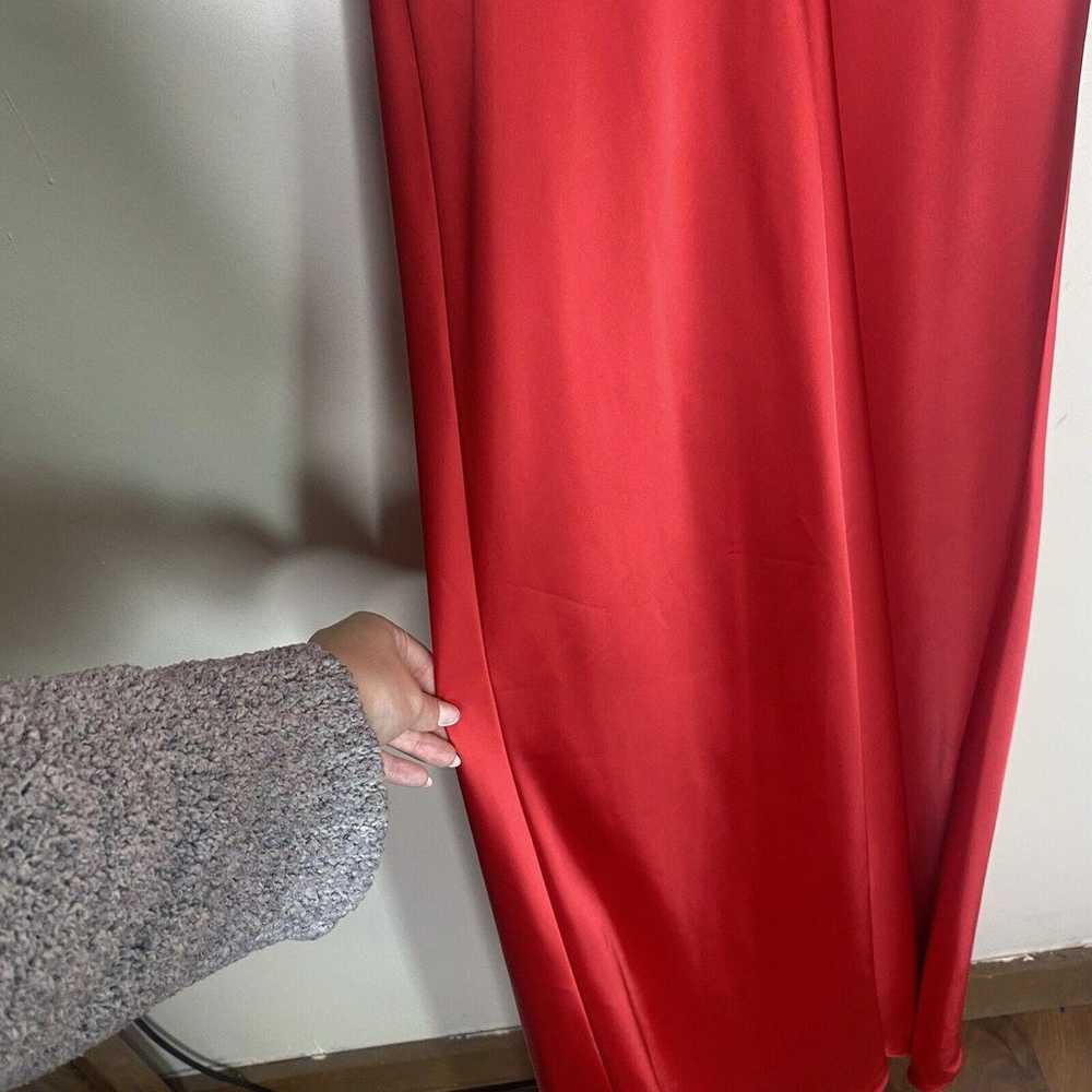 Calvin Klein Red Satin Halter Long Formal Maxi Ev… - image 9