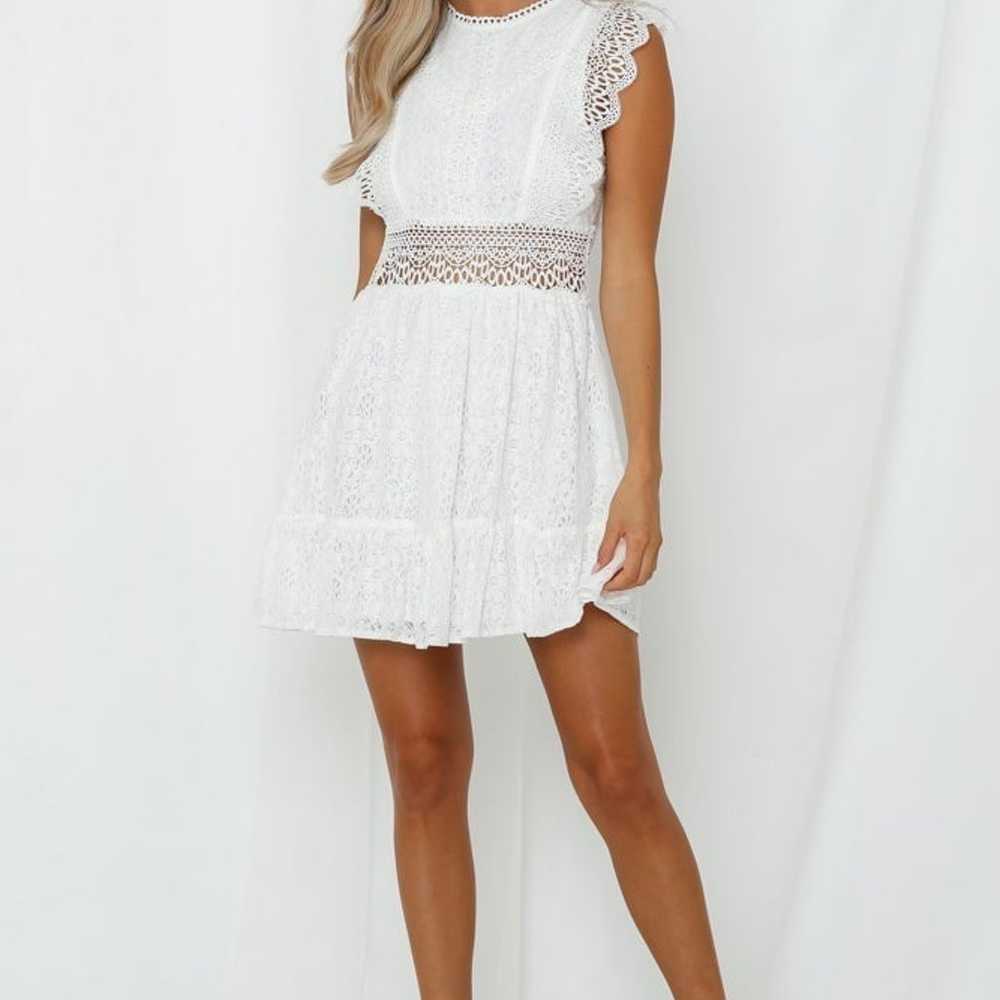 Hello Molly Beachside Days white lace mini dress - image 2