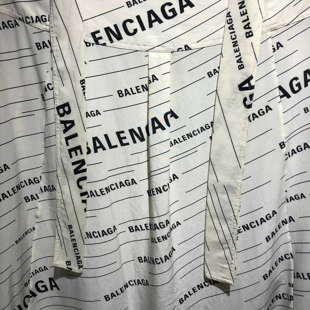 Balenciaga Balenciaga Runway Logo Print silk crep… - image 7