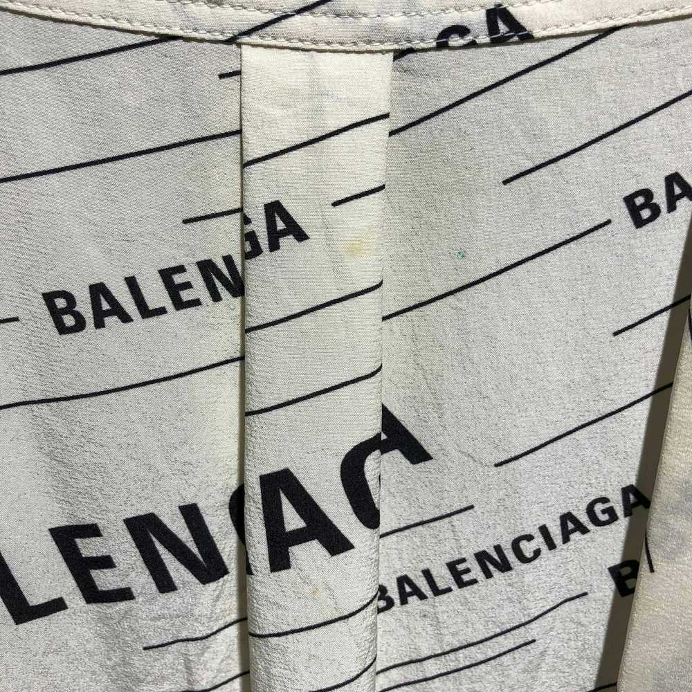 Balenciaga Balenciaga Runway Logo Print silk crep… - image 9
