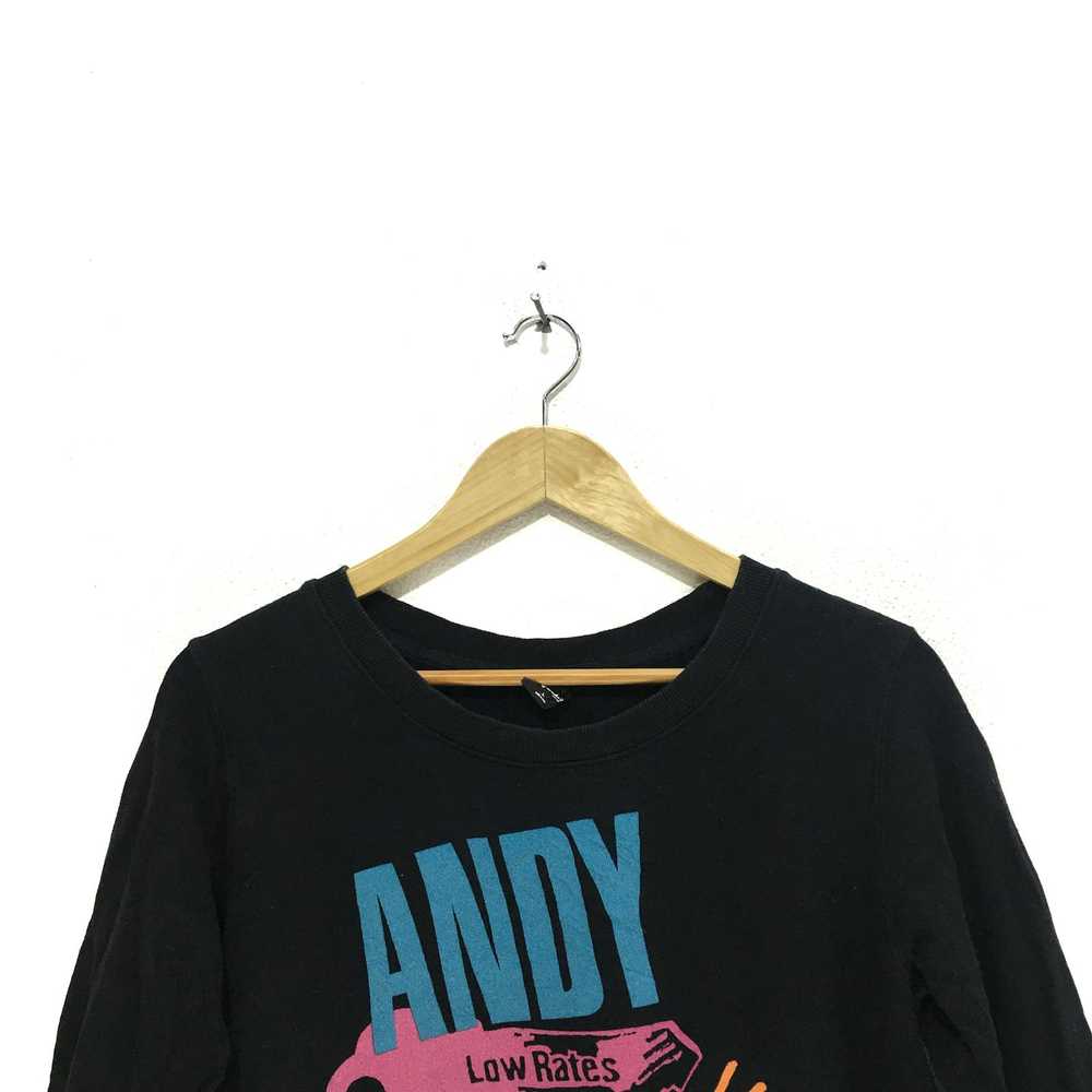 Andy Warhol Vtg ANDY WARHOL Pop Art Sweatshirt Bl… - image 2