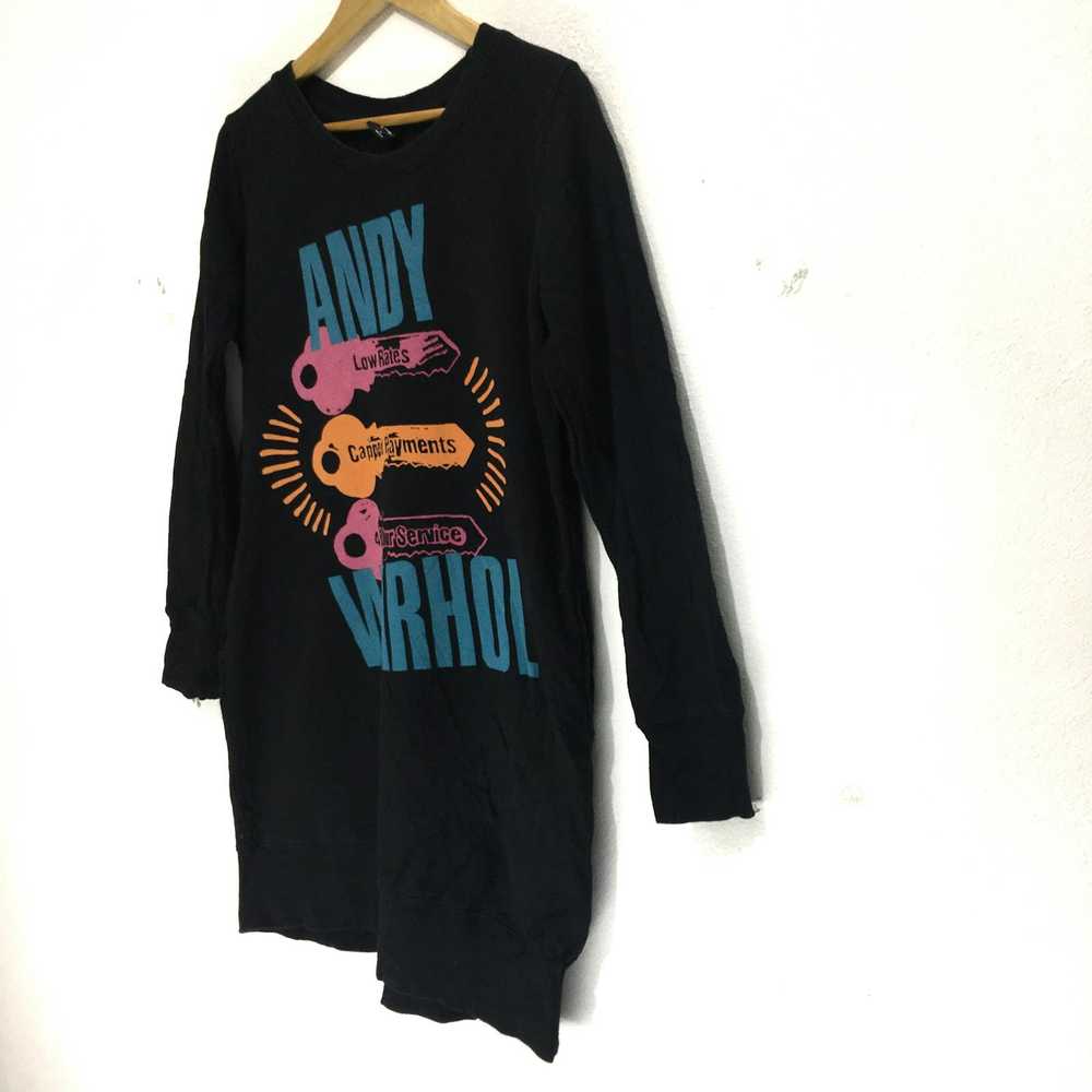 Andy Warhol Vtg ANDY WARHOL Pop Art Sweatshirt Bl… - image 5