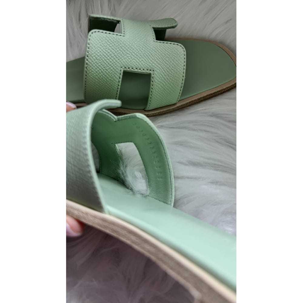 Hermès Oran leather sandal - image 7