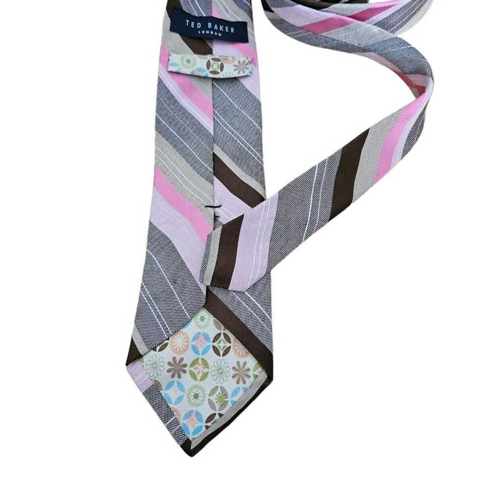 Ted Baker TED BAKER XL Striped Silk Blend Tie USA… - image 5