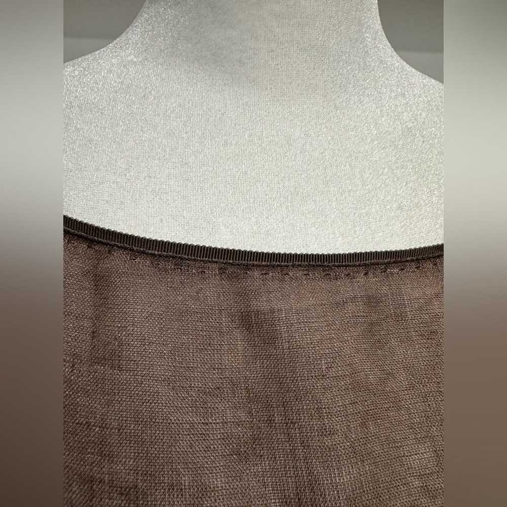 Elie Tahari 100% Linen drop waist dress - image 10