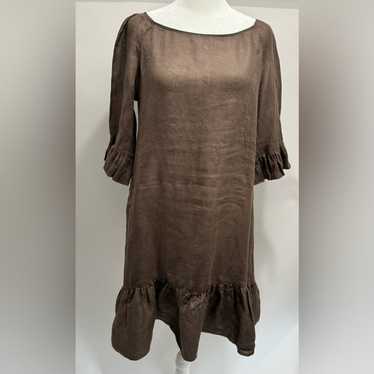 Elie Tahari 100% Linen drop waist dress - image 1
