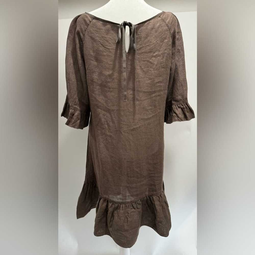 Elie Tahari 100% Linen drop waist dress - image 4