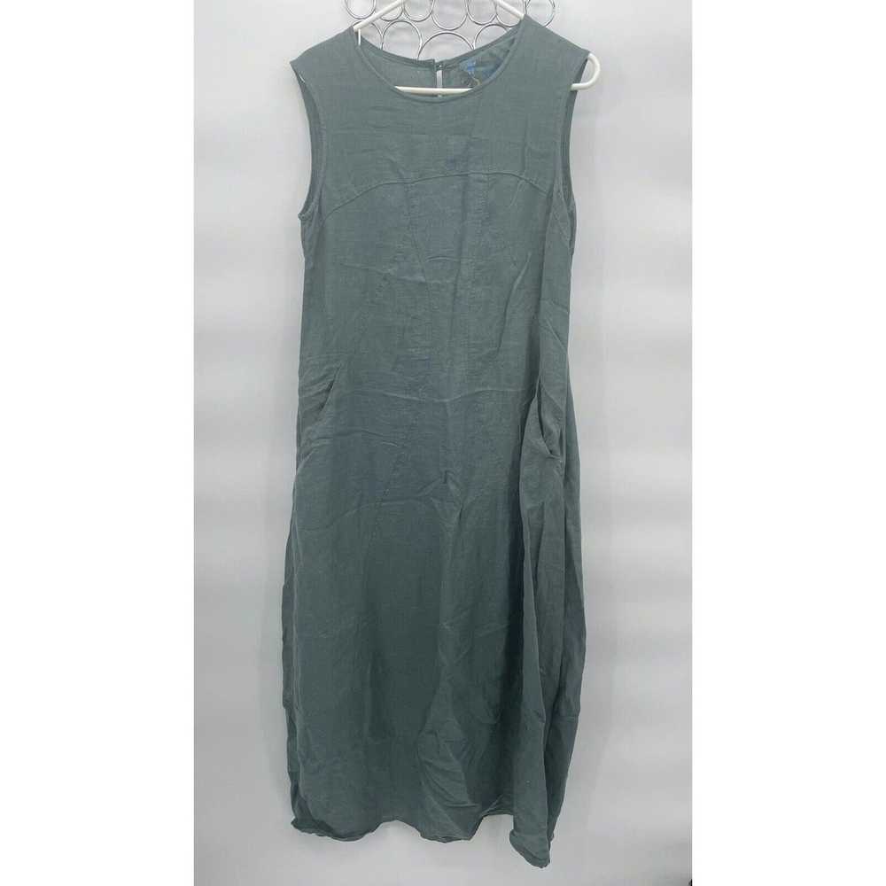 Other Yuvita 100% linen dress green sleeveless/po… - image 1